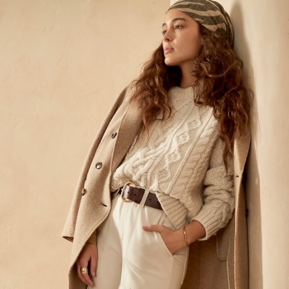 Cloth cable knit distressed oversized sweater in size xs - Picture 1 of 3